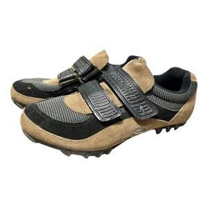 Specialized MTB Cycling Shoes Suede Velcro SPD Clipless Mountain‎ Bike Sz 8.5/41